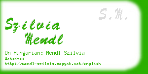szilvia mendl business card